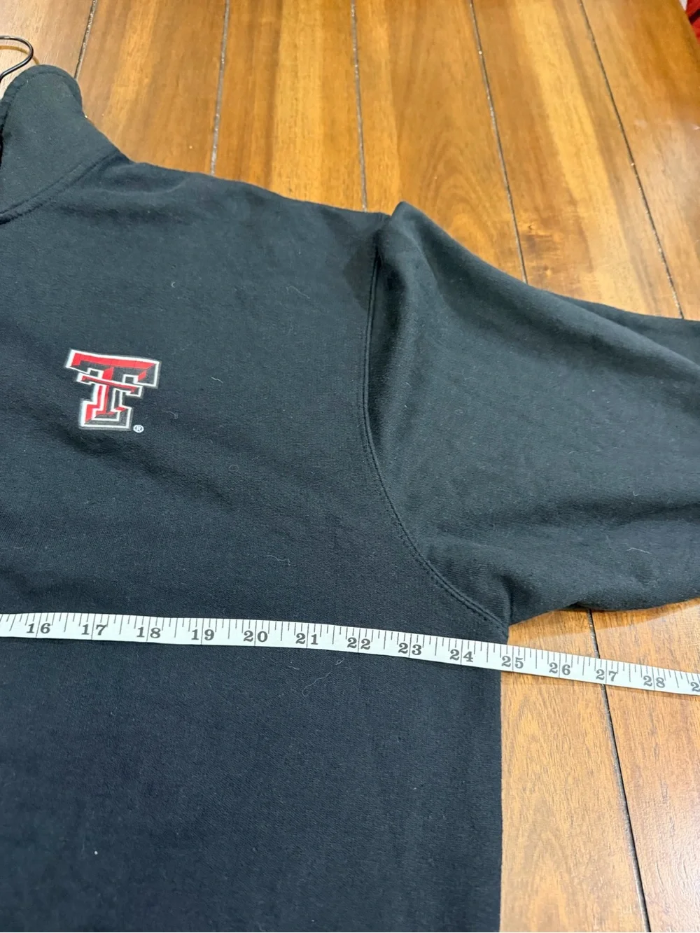 Blue 84 Texas Tech Red Raiders Quarter Zip Sweatshirt Black Men’s Large EUC